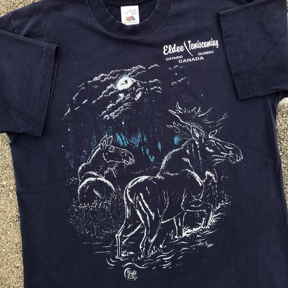 Vintage moose wildlife / nature t shirt fits M - Picture 4 of 5